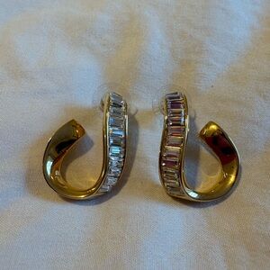 Swarovski Gold Twist Earrings